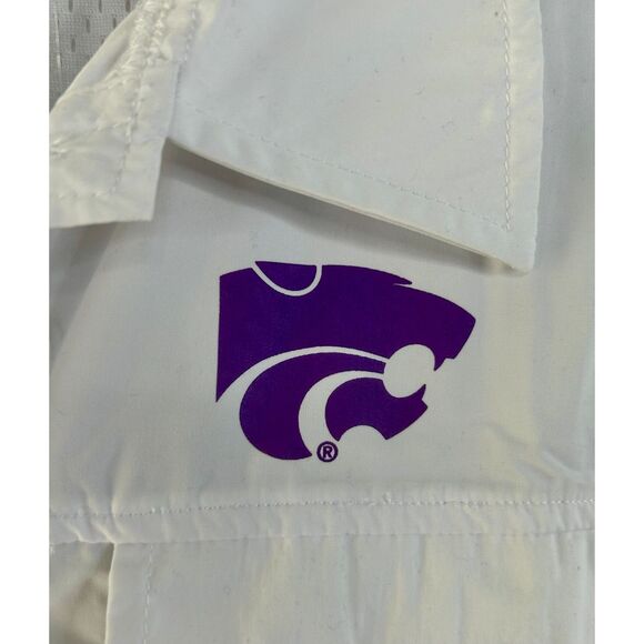 New Women's Kansas State K-State White Purple Vented Fishing Hiking Shirt Large - Picture 4 of 7